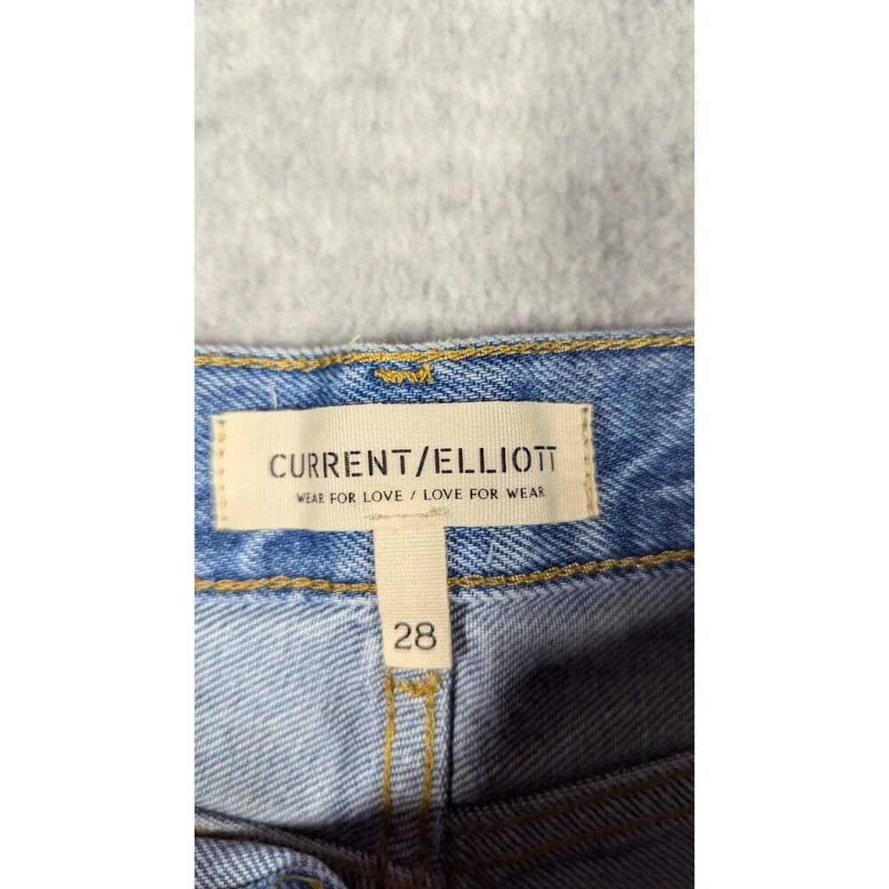 CURRENT/ELLIOTT Women Shorts Size 28 NWT Escapade Mid Rise Cutoffs Raw Hem Light - Picture 4 of 14